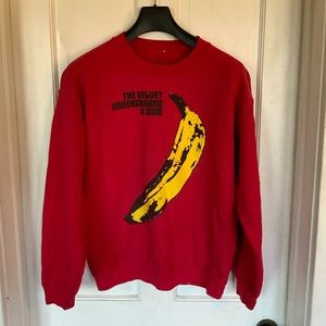 The Velvet Underground Red Crewneck Sweater